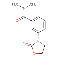 Chemical structure of N,N-dimethyl-3-(2-oxo-1,3-oxazolidin-3-yl)benzamide - CSSB00026115443