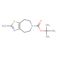 Chemical structure of tert-butyl 2-methyl-4H,5H,6H,7H,8H-[1,3]thiazolo[4,5-d]azepine-6-carboxylate - CSSB02517135673