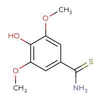 Chemical structure of 4-hydroxy-3,5-dimethoxybenzene-1-carbothioamide - CSSB00016033207