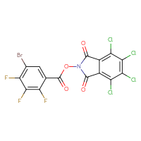 Chemical structure of 4,5,6,7-tetrachloro-1,3-dioxo-2,3-dihydro-1H-isoindol-2-yl 5-bromo-2,3,4-trifluorobenzoate - CSSB20270695709