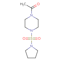 Chemical structure of 1-[4-(pyrrolidine-1-sulfonyl)piperazin-1-yl]ethan-1-one - CSSB00067243467