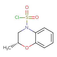 Chemical structure of (2R)-2-methyl-3,4-dihydro-2H-1,4-benzoxazine-4-sulfonyl chloride - CSSB06375828256