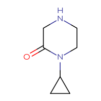 Chemical structure of 1-cyclopropylpiperazin-2-one - CSSB00000766781