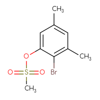 Chemical structure of 2-bromo-3,5-dimethylphenyl methanesulfonate - CSSB00767337533
