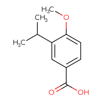 Chemical structure of 4-methoxy-3-(propan-2-yl)benzoic acid - CSSB00000695244