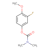 Chemical structure of 3-fluoro-4-methoxyphenyl N,N-dimethylcarbamate - CSSB21432534525