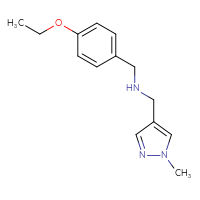 Chemical structure of [(4-ethoxyphenyl)methyl][(1-methyl-1H-pyrazol-4-yl)methyl]amine - CSSB00007858585