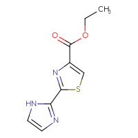 Chemical structure of ethyl 2-(1H-imidazol-2-yl)-1,3-thiazole-4-carboxylate - CSSB00013009746