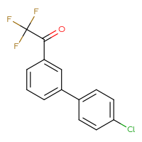 Chemical structure of 1-{4'-chloro-[1,1'-biphenyl]-3-yl}-2,2,2-trifluoroethan-1-one - CSSB06584172910