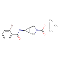 Chemical structure of tert-butyl (1R,5S,6R)-6-(2-bromobenzamido)-3-azabicyclo[3.1.0]hexane-3-carboxylate - CSSB00232834076