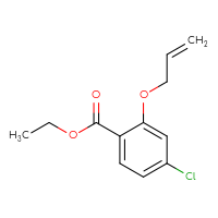Chemical structure of ethyl 4-chloro-2-(prop-2-en-1-yloxy)benzoate - CSSB04613233279