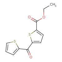 Chemical structure of ethyl 5-(thiophene-2-carbonyl)thiophene-2-carboxylate - CSSB00020568903
