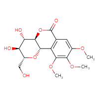 Chemical structure of (2S,4R,5S,6S,7R)-5,6-dihydroxy-4-(hydroxymethyl)-12,13,14-trimethoxy-3,8-dioxatricyclo[8.4.0.0²,⁷]tetradeca-1(10),11,13-trien-9-one - CSSB00137410099