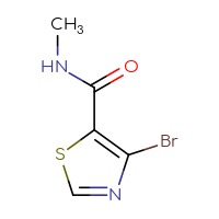 Chemical structure of 4-bromo-N-methyl-1,3-thiazole-5-carboxamide - CSSB00010743494