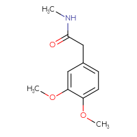 Chemical structure of 2-(3,4-dimethoxyphenyl)-N-methylacetamide - CSSB00000159904