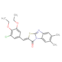 Chemical structure of (4Z)-4-[(3-chloro-4,5-diethoxyphenyl)methylidene]-10,11-dimethyl-5-thia-2,7-diazatricyclo[6.4.0.0²,⁶]dodeca-1(12),6,8,10-tetraen-3-one - CSSB00160397697