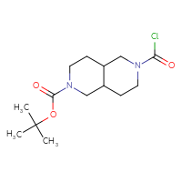 Chemical structure of tert-butyl 6-(carbonochloridoyl)-decahydro-2,6-naphthyridine-2-carboxylate - CSSB14972183581