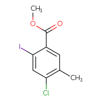 Chemical structure of methyl 4-chloro-2-iodo-5-methylbenzoate - CSSB00010991349