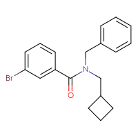 Chemical structure of N-benzyl-3-bromo-N-(cyclobutylmethyl)benzamide - CSSB00119528077