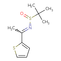 Chemical structure of (R)-2-methyl-N-[1-(thiophen-2-yl)ethylidene]propane-2-sulfinamide - CSSB00018180123