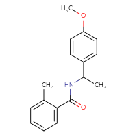Chemical structure of N-[1-(4-methoxyphenyl)ethyl]-2-methylbenzamide - CSSB00048447082