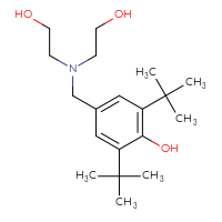 Chemical structure of 4-{[bis(2-hydroxyethyl)amino]methyl}-2,6-di-tert-butylphenol - CSSB00020644191