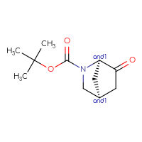 Chemical structure of rac-tert-butyl (1R,4S)-6-oxo-2-azabicyclo[2.2.1]heptane-2-carboxylate - CSSB20620691401