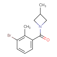 Chemical structure of 1-(3-bromo-2-methylbenzoyl)-3-methylazetidine - CSSB00024023391