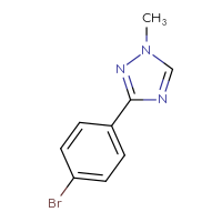 Chemical structure of 3-(4-bromophenyl)-1-methyl-1H-1,2,4-triazole - CSSB00010080466
