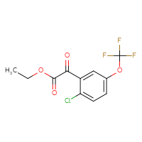 Chemical structure of ethyl 2-[2-chloro-5-(trifluoromethoxy)phenyl]-2-oxoacetate - CSSB06302247270
