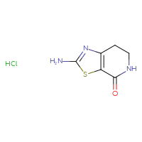 Chemical structure of 2-amino-4H,5H,6H,7H-[1,3]thiazolo[5,4-c]pyridin-4-one hydrochloride - CSSB06256080540