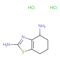Chemical structure of 4,5,6,7-tetrahydro-1,3-benzothiazole-2,4-diamine dihydrochloride - CSSB00015196561