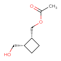 Chemical structure of [(1R,2S)-2-(hydroxymethyl)cyclobutyl]methyl acetate - CSSB00016248059