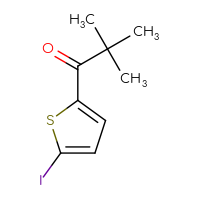 Chemical structure of 1-(5-iodothiophen-2-yl)-2,2-dimethylpropan-1-one - CSSB06258988228