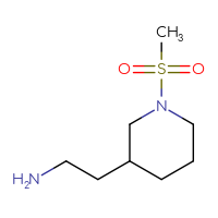 Chemical structure of 2-(1-methanesulfonylpiperidin-3-yl)ethan-1-amine - CSSB00011918586