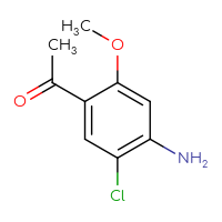 Chemical structure of 1-(4-amino-5-chloro-2-methoxyphenyl)ethan-1-one - CSSB00009880312