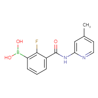 Chemical structure of {2-fluoro-3-[(4-methylpyridin-2-yl)carbamoyl]phenyl}boronic acid - CSSB02541106827