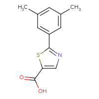 Chemical structure of 2-(3,5-dimethylphenyl)-1,3-thiazole-5-carboxylic acid - CSSB00011519103