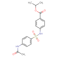 Chemical structure of propan-2-yl 4-(4-acetamidobenzenesulfonamido)benzoate - CSSB00026497321