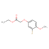 Chemical structure of ethyl 2-(3-fluoro-4-methoxyphenoxy)acetate - CSSB08352224147