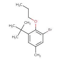 Chemical structure of 1-bromo-3-tert-butyl-5-methyl-2-propoxybenzene - CSSB20480132855