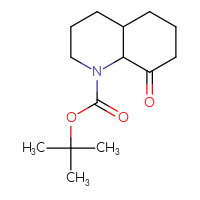 Chemical structure of tert-butyl 8-oxo-decahydroquinoline-1-carboxylate - CSSB00010778237