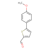 Chemical structure of 5-(4-methoxyphenyl)thiophene-2-carbaldehyde - CSSB00000043534