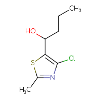 Chemical structure of 1-(4-chloro-2-methyl-1,3-thiazol-5-yl)butan-1-ol - CSSB20461536627
