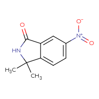 Chemical structure of 3,3-dimethyl-6-nitro-2,3-dihydro-1H-isoindol-1-one - CSSB00025715811