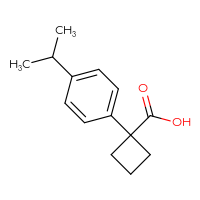Chemical structure of 1-[4-(propan-2-yl)phenyl]cyclobutane-1-carboxylic acid - CSSB00000748379