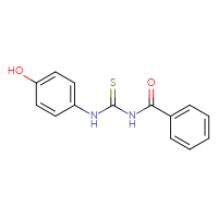 Chemical structure of 1-benzoyl-3-(4-hydroxyphenyl)thiourea - CSSB00102640176