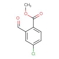 Chemical structure of methyl 4-chloro-2-formylbenzoate - CSSB00010732994