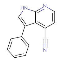 Chemical structure of 3-phenyl-1H-pyrrolo[2,3-b]pyridine-4-carbonitrile - CSSB00137372877