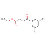 Chemical structure of ethyl 4-(3-bromo-5-methylphenyl)-4-oxobutanoate - CSSB00020572311
